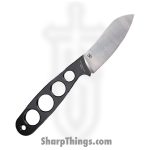 WithArmour - WA079-65BK - NakedMuk - Fixed Blade Knife - AUS-8 Satin Nessmuk - AUS-8 - Black Silver - Image 2