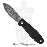 WithArmour - WA079F-40CFDM - FoldMuk2F - Folding Knife - Damascus Damascus Nessmuk - Shredded CF - Black