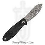 WithArmour - WA079F-40CFDM - FoldMuk2F - Folding Knife - Damascus Damascus Nessmuk - Shredded CF - Black - Image 2