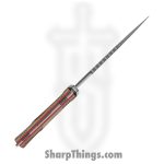 WithArmour - WA099L-TN - StormL - Fixed Blade Knife - WASTEEL Stonewash Spear Point - Micarta G10 - Tan Red - Image 4