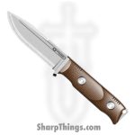 WithArmour - WA099S-TN - StormS - Fixed Blade Knife - WASTEEL Two Tone Spear Point - Micarta G10 - Tan Red