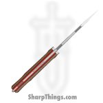 WithArmour - WA099S-TN - StormS - Fixed Blade Knife - WASTEEL Two Tone Spear Point - Micarta G10 - Tan Red - Image 4