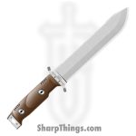 WithArmour - WA099X-TN - StormX - Fixed Blade Knife - WASTEEL Stonewash Clip Point - Micarta G10 - Tan Red - Image 2