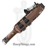 WithArmour - WA099X-TN - StormX - Fixed Blade Knife - WASTEEL Stonewash Clip Point - Micarta G10 - Tan Red - Image 3