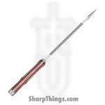 WithArmour - WA099X-TN - StormX - Fixed Blade Knife - WASTEEL Stonewash Clip Point - Micarta G10 - Tan Red - Image 4