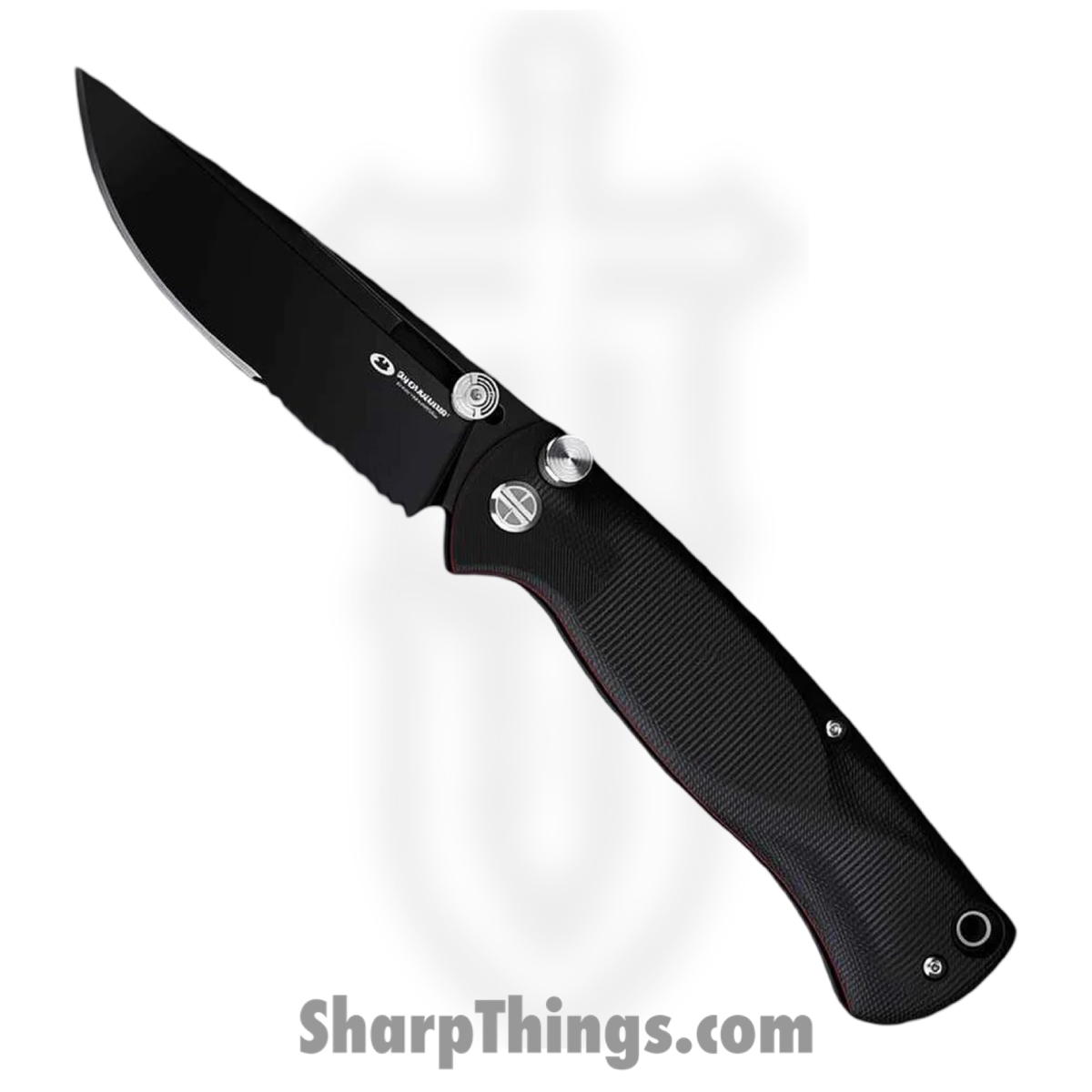 WA2301F-55BK_1.jpg WithArmour - WA2301F-55BK - MercenaryF - Folding Knife - 12C27 Coated Drop Point - Micarta G10 - Black Red - Image 1