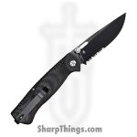 WithArmour - WA2301F-55BK - MercenaryF - Folding Knife - 12C27 Coated Drop Point - Micarta G10 - Black Red - Image 2