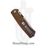 WithArmour - WA2301F-55TN - MercenaryF - Folding Knife - 12C27 Satin Drop Point - Micarta G10 - Tan Red - Image 3