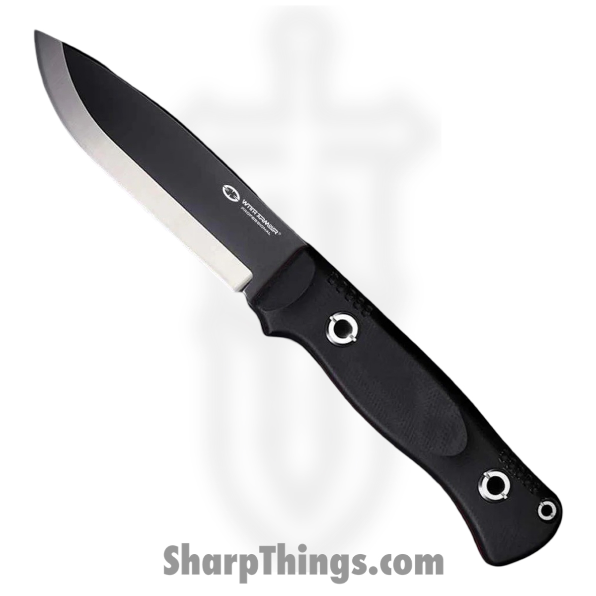 WA2304-95BKG_1.jpg WithArmour - WA2304-95BKG - Woodlands - Fixed Blade Knife - VG-10 Two Tone Drop Point - Micarta G10 - Black Red - Image 1