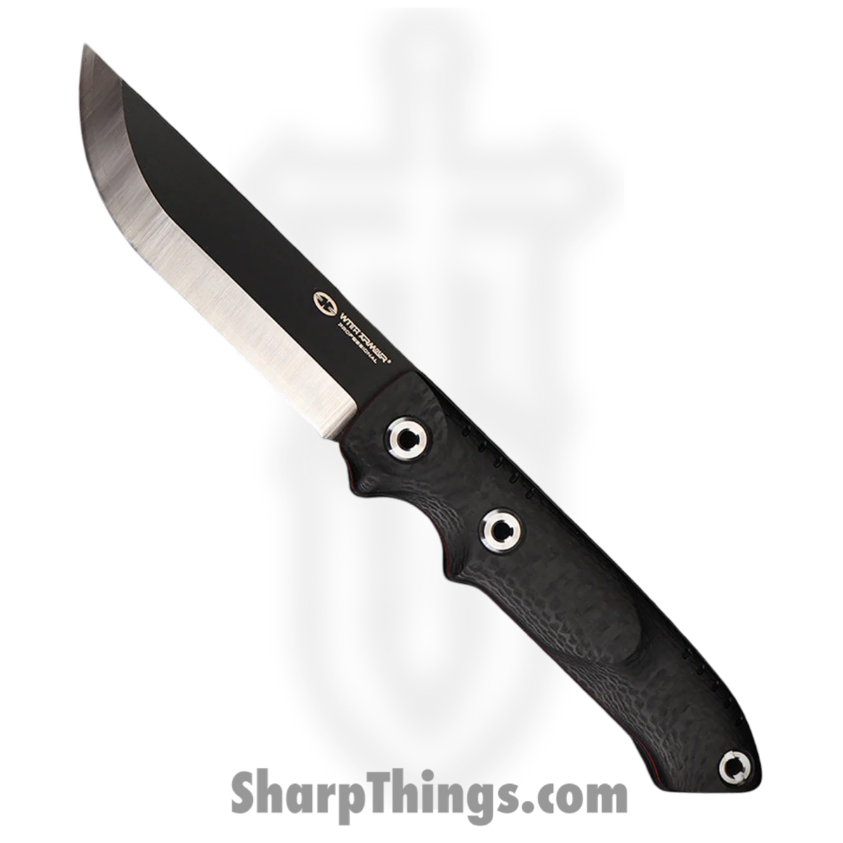 WA2403-BK_1.jpg WithArmour - WA2403-BK - Cajo I - Fixed Blade Knife - WASTEEL Two Tone Drop Point - SCFG10 - Black Red - Image 1