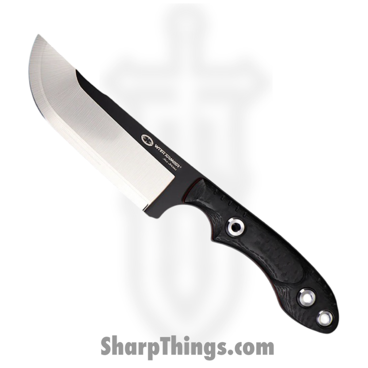 WA2410-BK_1.jpg WithArmour - WA2410-BK - BackUp - Fixed Blade Knife - WASTEEL Two Tone Straight Back - SCFG10 - Black Red - Image 1