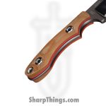WithArmour - WA2410-TN - BackUp - Fixed Blade Knife - WASTEEL Two Tone Drop Point - Micarta G10 - Tan Red - Image 4