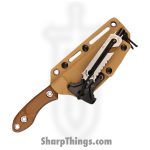 WithArmour - WA2410-TN - BackUp - Fixed Blade Knife - WASTEEL Two Tone Drop Point - Micarta G10 - Tan Red - Image 5