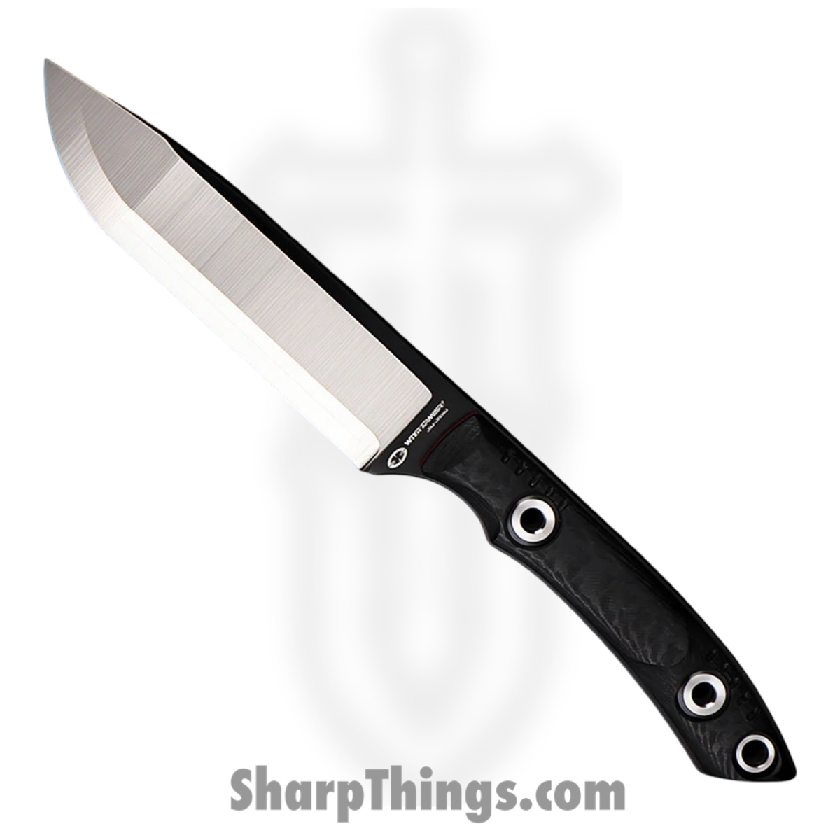 WA2411-BK_1.jpg WithArmour - WA2411-BK - GrayMen - Fixed Blade Knife - WASTEEL Two Tone Clip Point - SCFG10 - Black Red - Image 1