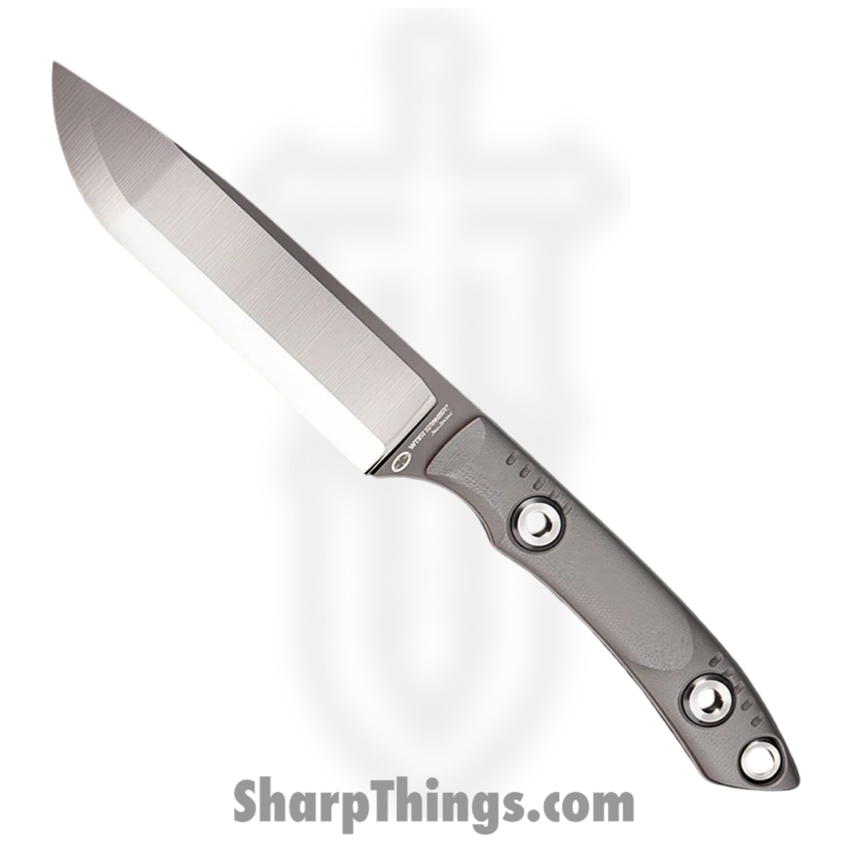 WA2411-GY_1.jpg WithArmour - WA2411-GY - GrayMen - Fixed Blade Knife - WASTEEL Two Tone Clip Point - G10 - Gray Red - Image 1