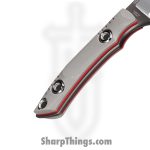WithArmour - WA2411-GY - GrayMen - Fixed Blade Knife - WASTEEL Two Tone Clip Point - G10 - Gray Red - Image 4