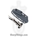 WithArmour - WA2411-GY - GrayMen - Fixed Blade Knife - WASTEEL Two Tone Clip Point - G10 - Gray Red - Image 5