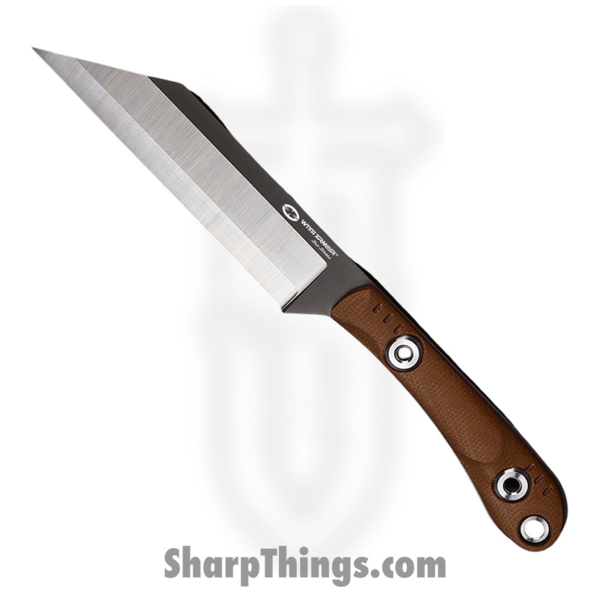 WA2412-TN_1.jpg WithArmour - WA2412-TN - VikingNeck - Fixed Blade Knife - WASTEEL Two Tone Reverse Tanto - Micarta G10 - Tan Red - Image 1