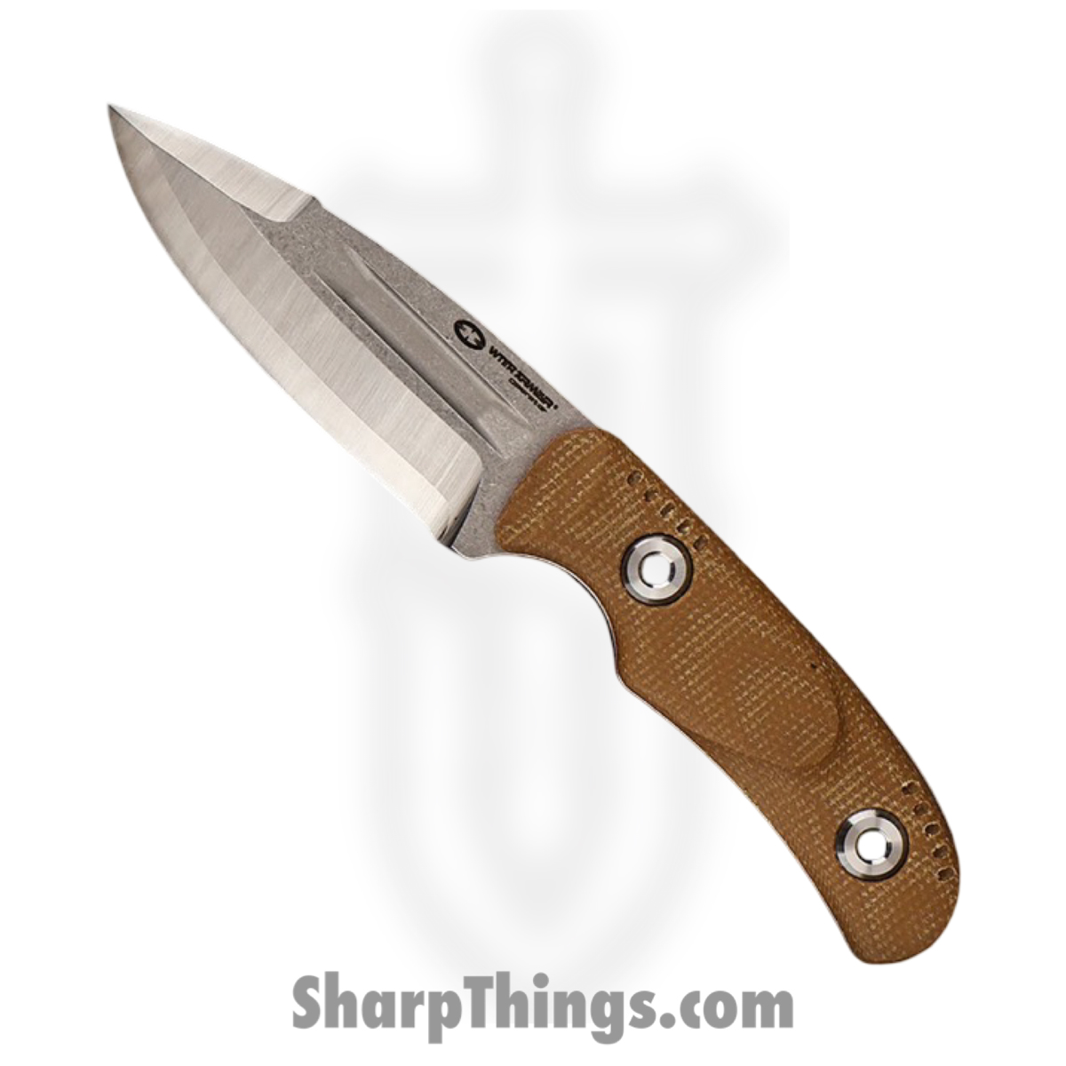 WA2415-TN_1.jpg WithArmour - WA2415-TN - Fury Compact - Fixed Blade Knife - WASTEEL Satin Spear Point - Micarta G10 - Tan Red - Image 1