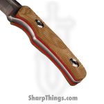 WithArmour - WA2415-TN - Fury Compact - Fixed Blade Knife - WASTEEL Satin Spear Point - Micarta G10 - Tan Red - Image 4