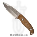 WithArmour - WA2417-TN - FuryField - Fixed Blade Knife - WASTEEL Stonewash Spear Point - Micarta G10 - Tan Red