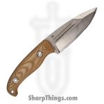 WithArmour - WA2417-TN - FuryField - Fixed Blade Knife - WASTEEL Stonewash Spear Point - Micarta G10 - Tan Red - Image 2