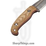 WithArmour - WA2417-TN - FuryField - Fixed Blade Knife - WASTEEL Stonewash Spear Point - Micarta G10 - Tan Red - Image 4