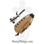 WithArmour - WA2417-TN - FuryField - Fixed Blade Knife - WASTEEL Stonewash Spear Point - Micarta G10 - Tan Red - Image 5