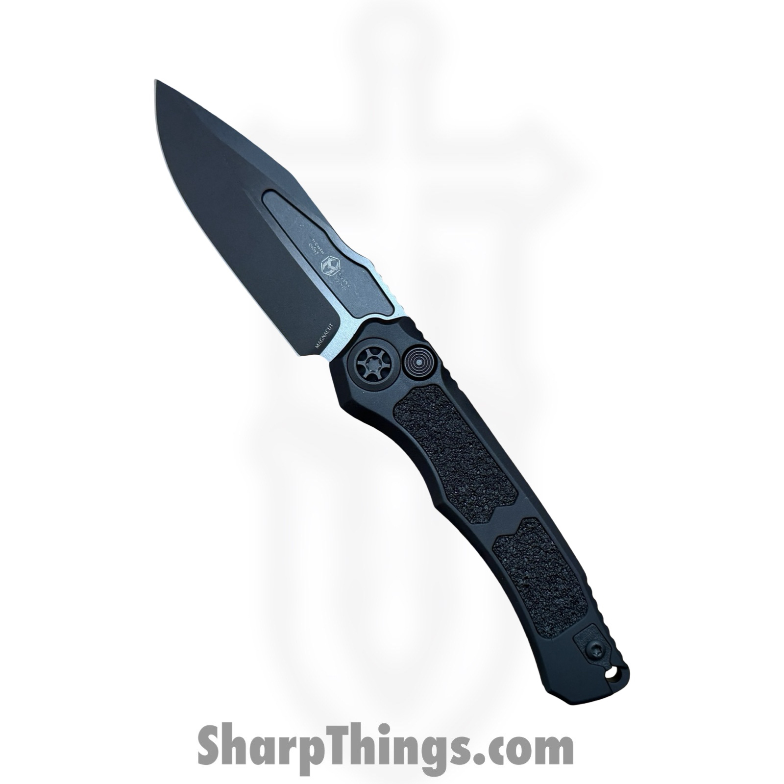capture_2026-04-04-22-55-44-0000.jpg Heretic Knives - H000-6A-T - Wraith Tactical - Automatic Knife - CPM S35VN Coated Clip Point - Aluminum CF Bolster - Black - Image 1