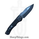 Heretic Knives - H000-6A-T - Wraith Tactical - Automatic Knife - CPM S35VN Coated Clip Point - Aluminum CF Bolster - Black - Image 8