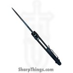 Heretic Knives - H000-6A-T - Wraith Tactical - Automatic Knife - CPM S35VN Coated Clip Point - Aluminum CF Bolster - Black - Image 7