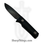 1881 Knife Works - MMS026 - The San - Fixed Blade Knife - 1095 Cro-Van Coated Drop Point - G10 - Black