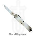 Microtech - 11214-1SAD - Ultratech Gen IV Sand Trooper - OTF Auto - M390MK Apocalyptic Drop Point - Aluminum - White