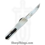 Microtech - 11214-1SAD - Ultratech Gen IV Sand Trooper - OTF Auto - M390MK Apocalyptic Drop Point - Aluminum - White - Image 2