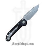 Microtech - 1136-10AP - LUDT Gen III - Automatic Knife - M390MK Stonewash Tanto - Aluminum - Black - Image 2