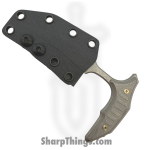Microtech - 218-12APMS1 - BEE F/S - Fixed Blade Knife - M390MK Apocalyptic Wharncliffe - Titanium - Blue - Image 4
