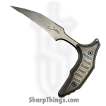 Microtech - 218-12MS3 - BEE F/S - Fixed Blade Knife - M390MK Stonewash Wharncliffe - Titanium - Bronze