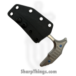 Microtech - 218-12MS3 - BEE F/S - Fixed Blade Knife - M390MK Stonewash Wharncliffe - Titanium - Bronze - Image 4