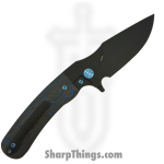 Beans Blades - BB-Jav-EB - Javelin - Folding Knife - M390 Coated Drop Point - FAT Carbon Fiber - Blue - Image 2