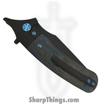 Beans Blades - BB-Jav-EB - Javelin - Folding Knife - M390 Coated Drop Point - FAT Carbon Fiber - Blue - Image 3