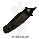 Beans Blades - BB-Jav-GC - Javelin - Folding Knife - M390 Coated Drop Point - FAT Carbon Fiber - Gold - Image 3