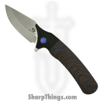 Beans Blades - BB-Jav-PH - Javelin - Folding Knife - M390 Satin Drop Point - FAT Carbon Fiber - Purple