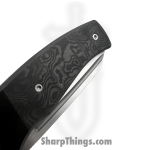 Beans Blades - BB-WarM-BD - Warrior Mini - Folding Knife - M390 Satin Tanto - Titanium - Black - Image 5