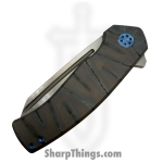 Beans Blades - BB-WarM-FL - Warrior Mini - Folding Knife - M390 Satin Tanto - Titanium - Flamed - Image 3