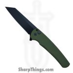 ProTech - 5403-Green - Malibu - Folding Knife - CPM MagnaCut DLC Reverse Tanto - Aluminum - Green