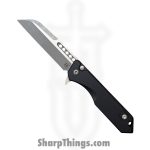 Heretic Knives - H213-5A - Jinn Manual - Folding Knife - CPM MagnaCut Battleworn Wharncliffe - Aluminum - Black