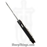 Heretic Knives - H213-5A - Jinn Manual - Folding Knife - CPM MagnaCut Battleworn Wharncliffe - Aluminum - Black - Image 3