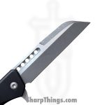Heretic Knives - H213-5A - Jinn Manual - Folding Knife - CPM MagnaCut Battleworn Wharncliffe - Aluminum - Black - Image 4