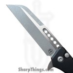 Heretic Knives - H213-5A - Jinn Manual - Folding Knife - CPM MagnaCut Battleworn Wharncliffe - Aluminum - Black - Image 5