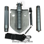 VOC - HWT105 - Multi Shovel - Fixed Blade Knife - Spade - Metal - Black - Image 12